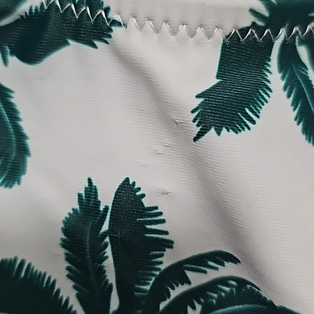 2-Piece Palm Tree/Green  Swimsuit Medium